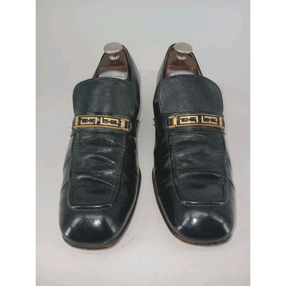 Vintage Florsheim Lightweights Black Patent Leather 1970s Disco Shoes 11C3